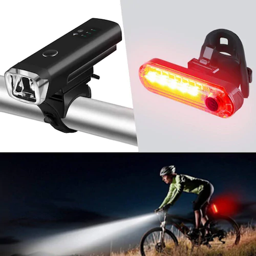 Bicycle Lights New USB Rechargeable Mountain Bike Headlights LED Night Riding Waterproof Aluminum Alloy Lights