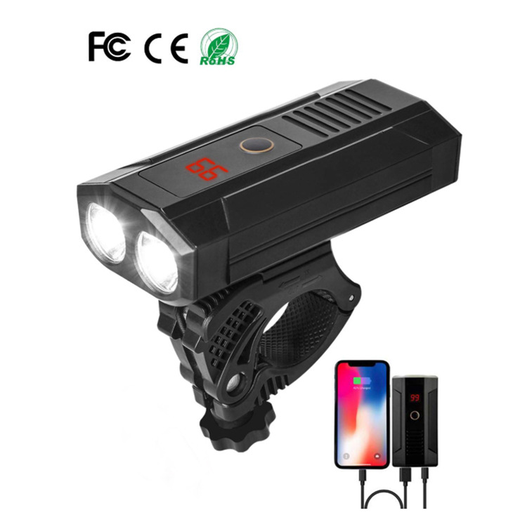 Bicycle light riding equipment mountain bike light usb charging car headlight night riding LED warning light strong light