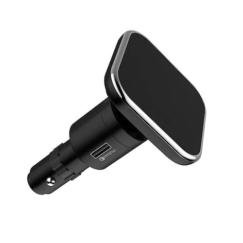 Qi Car Fast Wireless Charger With Magnetic for Phone - Black